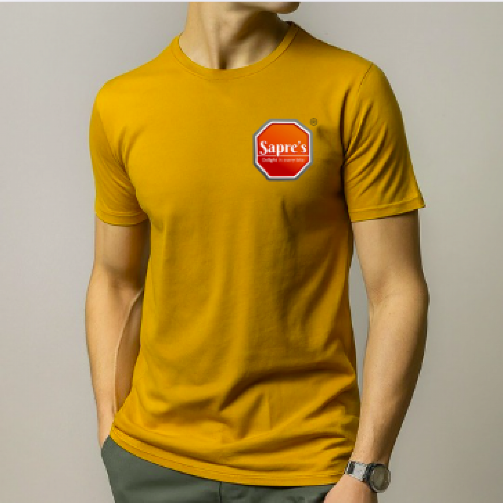 Branded Round Neck Loose Fit T-Shirt