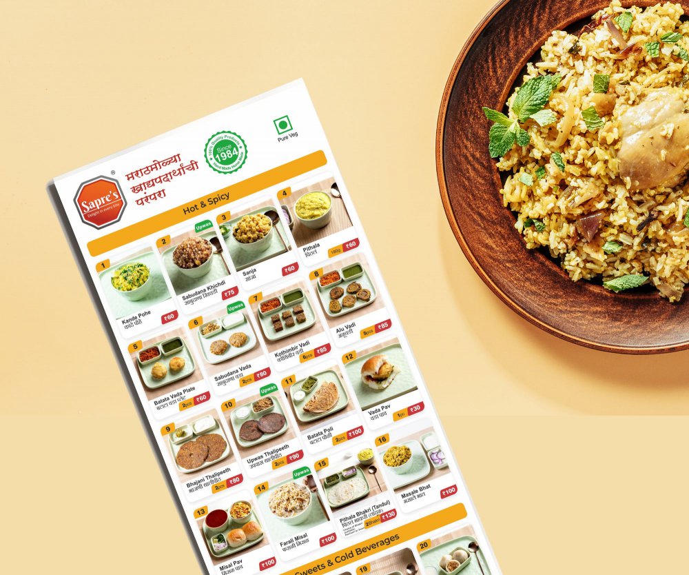 Restaurant Menu (1000 copies)