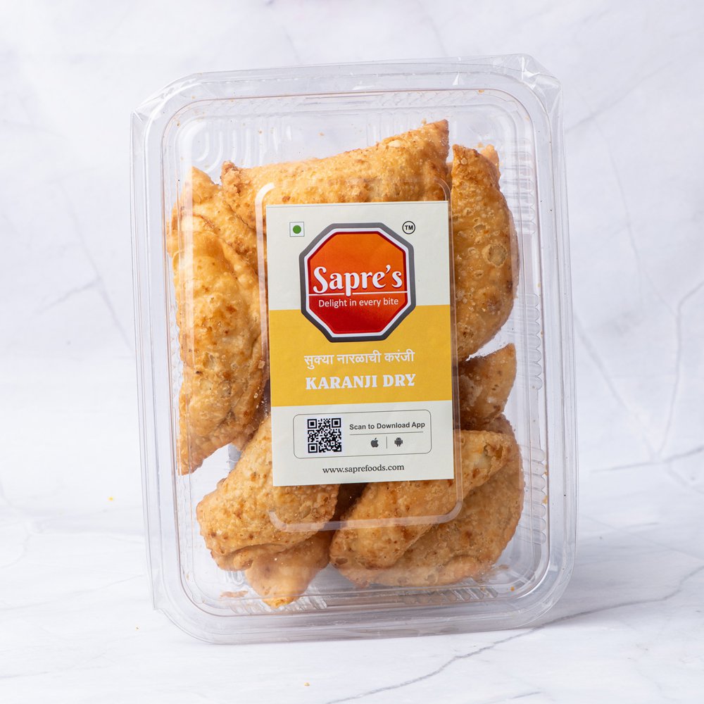 Dry Coconut Karanji / ﻿सुक्या खोबऱ्याची करंजी (500g)